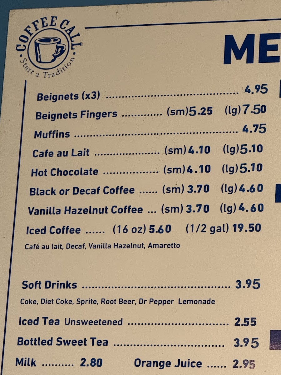 Coffee Call Menu - Image 2