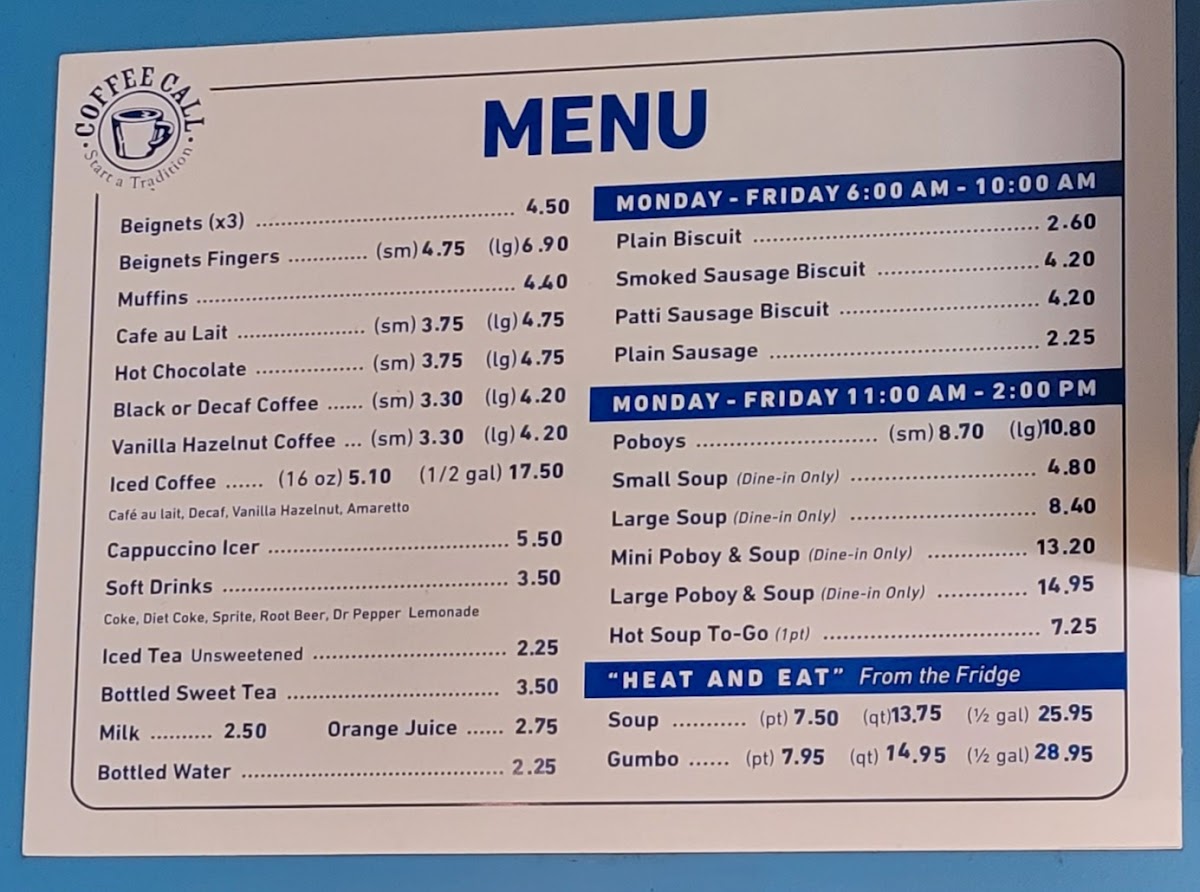 Coffee Call Menu - Image 3